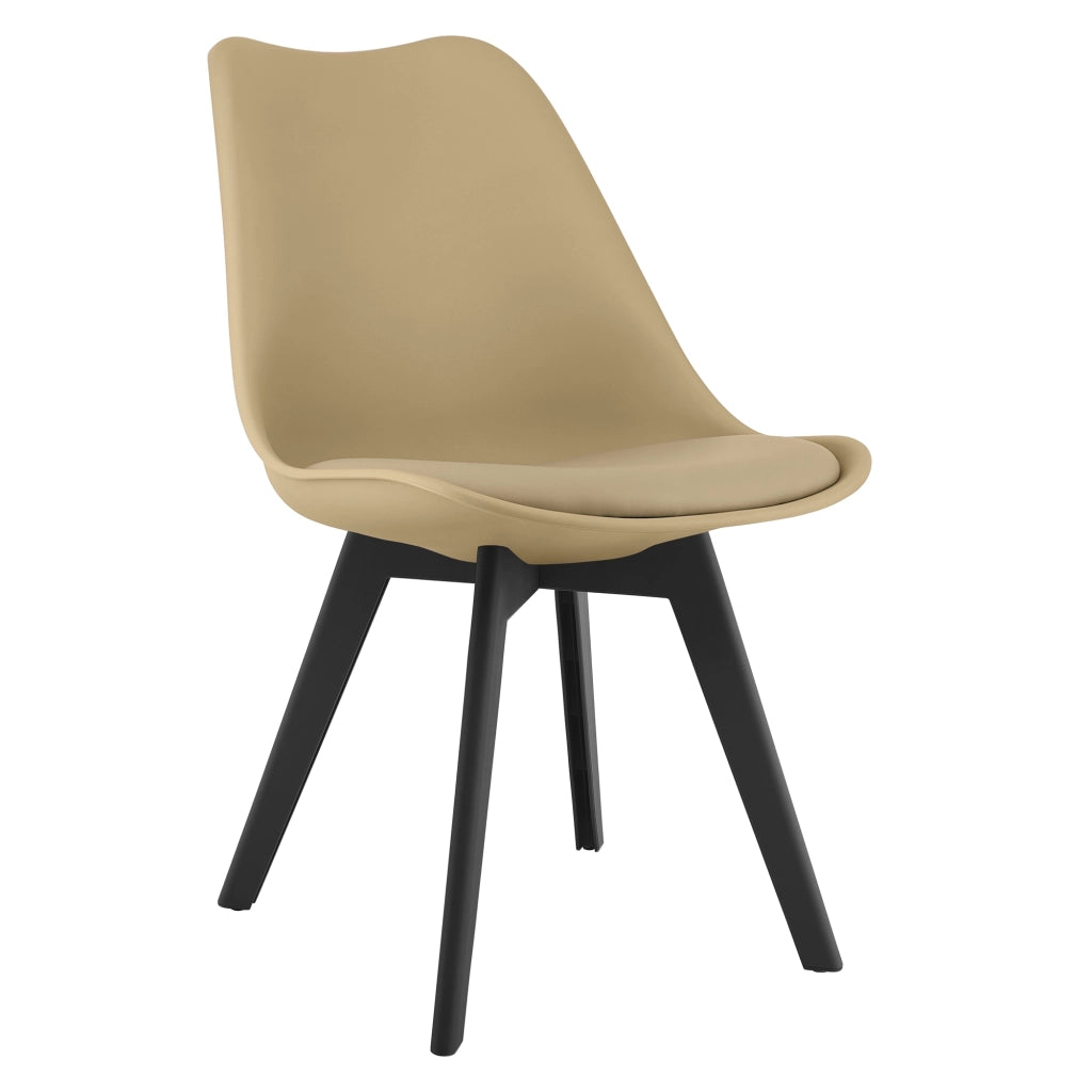 Sedia VALORA RIXK - Beige scuro con gambe nere x1