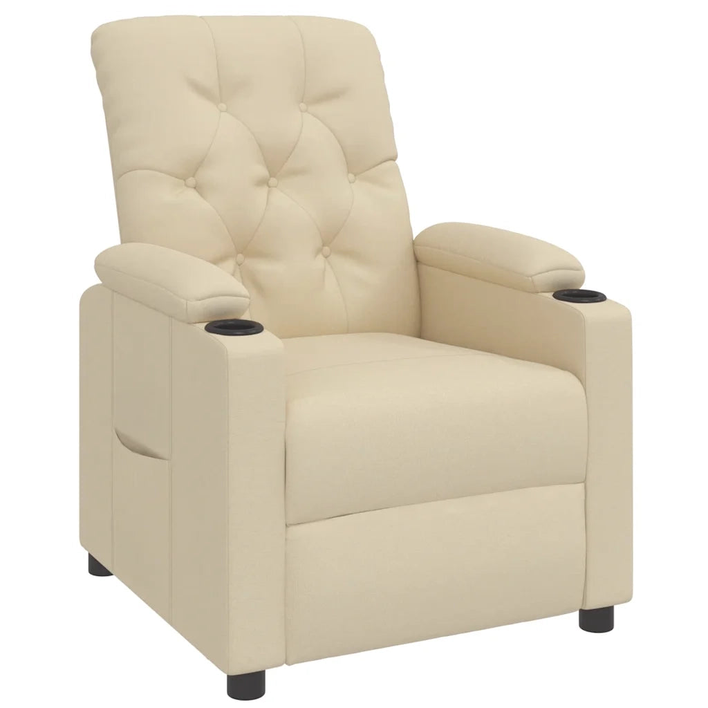 Poltrona Reclinabile in Tessuto Crema 339111