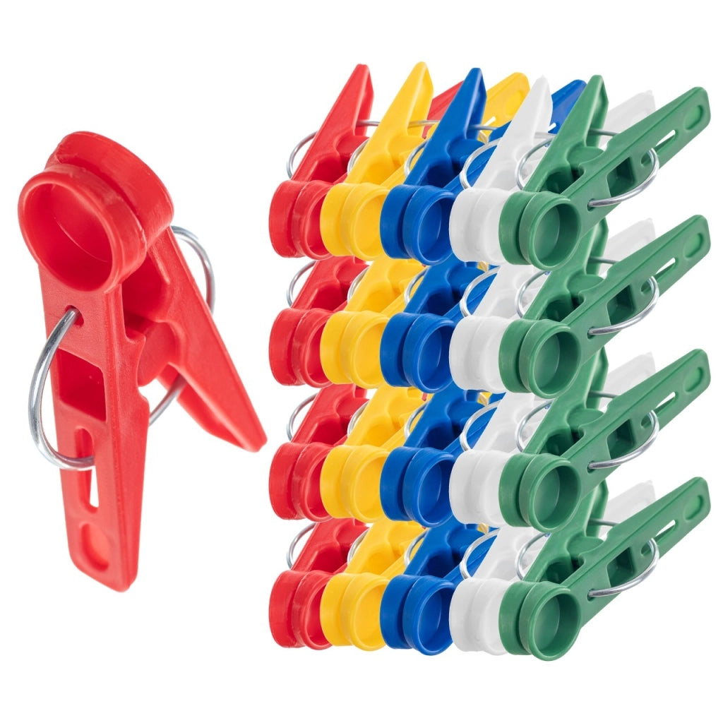 Mollette da bucato KADAX, mollette rotonde colorate, 20 pezzi