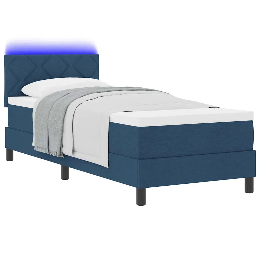 Letto a molle con materasso con led Blu 80 x 200 cm Tessuto 3342246