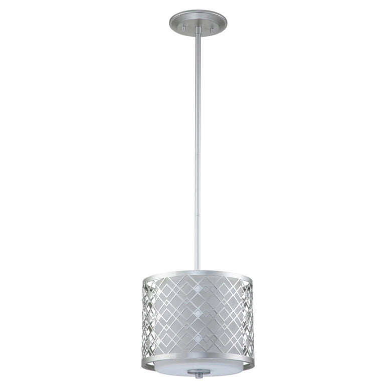 Lampada a sospensione Elstead Ziggy argento 2xE14 Ø25,4 cm
