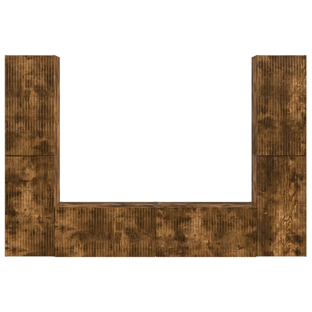 Set mobile TV 6 pcs Rovere fumé Legno multistrato 3409110