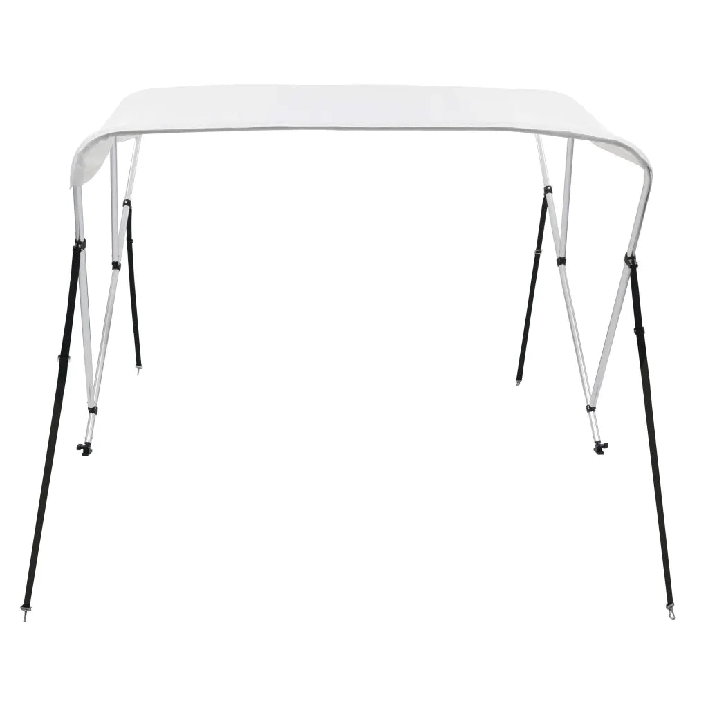 Bimini di Prua con Tendalino a 3 Archi Bianco 183x160x137 cm 92360