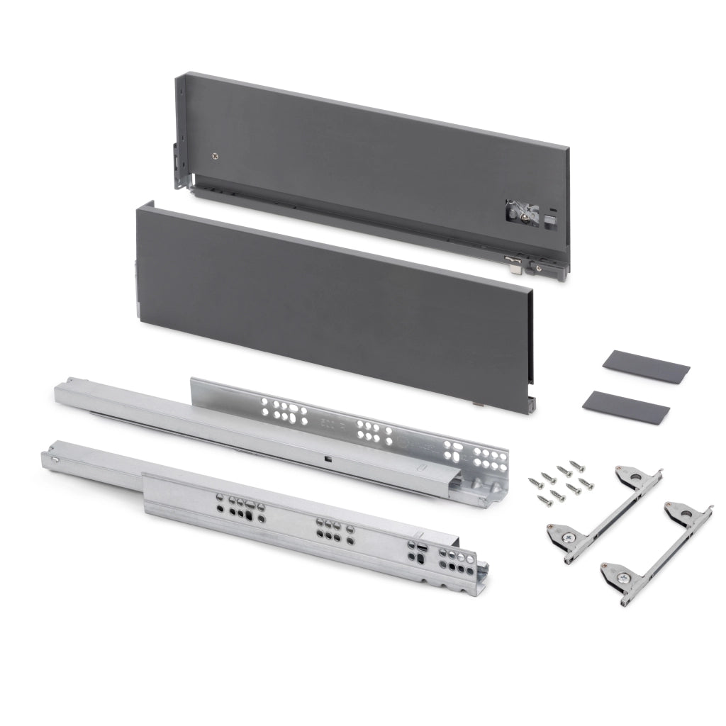 Cassetto esterno Vertex, 40kg, altezza 178mm e regolazione 3D per pannello da 18mm