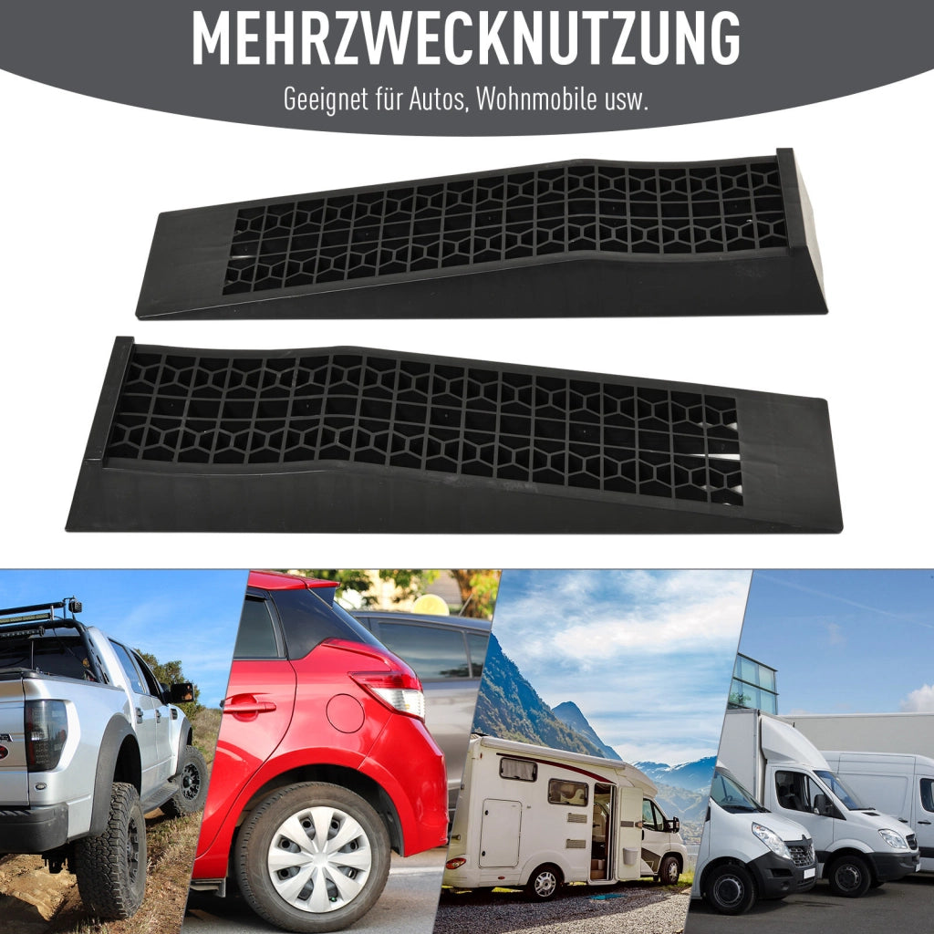 Rampa per Auto Set 2 Pezzi ¨C Xylo ¨C Plastica Nera 3 Tonnellate