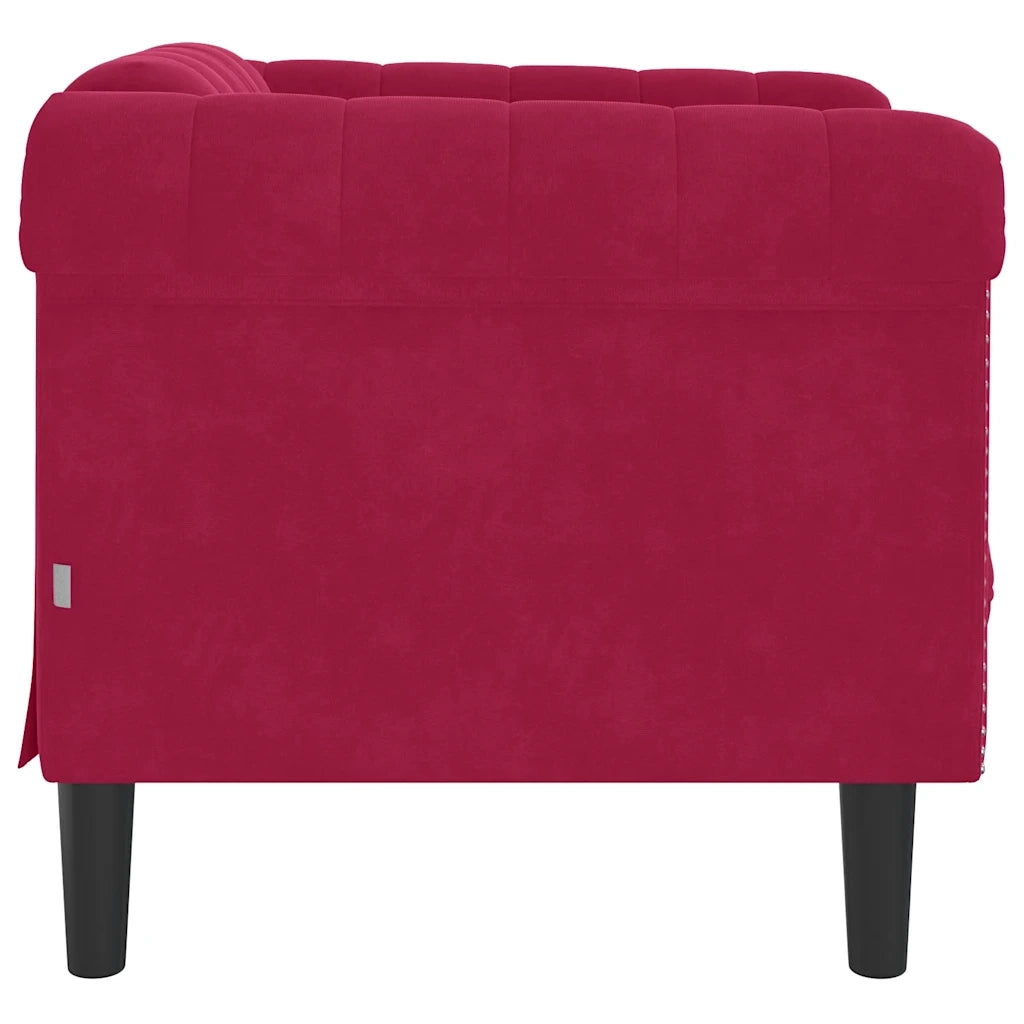 Poltrona | Sedia Relax Rosso Vino in Velluto