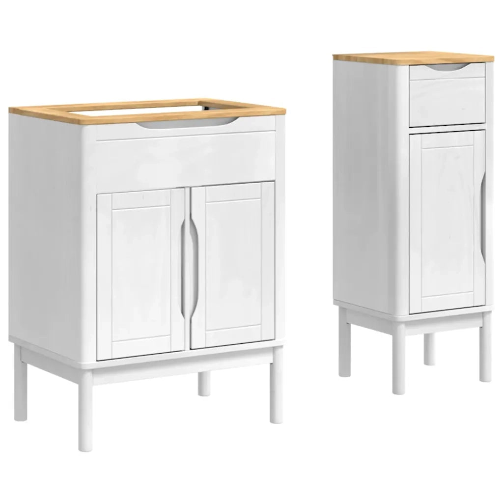 Set di mobili per il bagno con cassetto FLORO 2 pcs Bianco