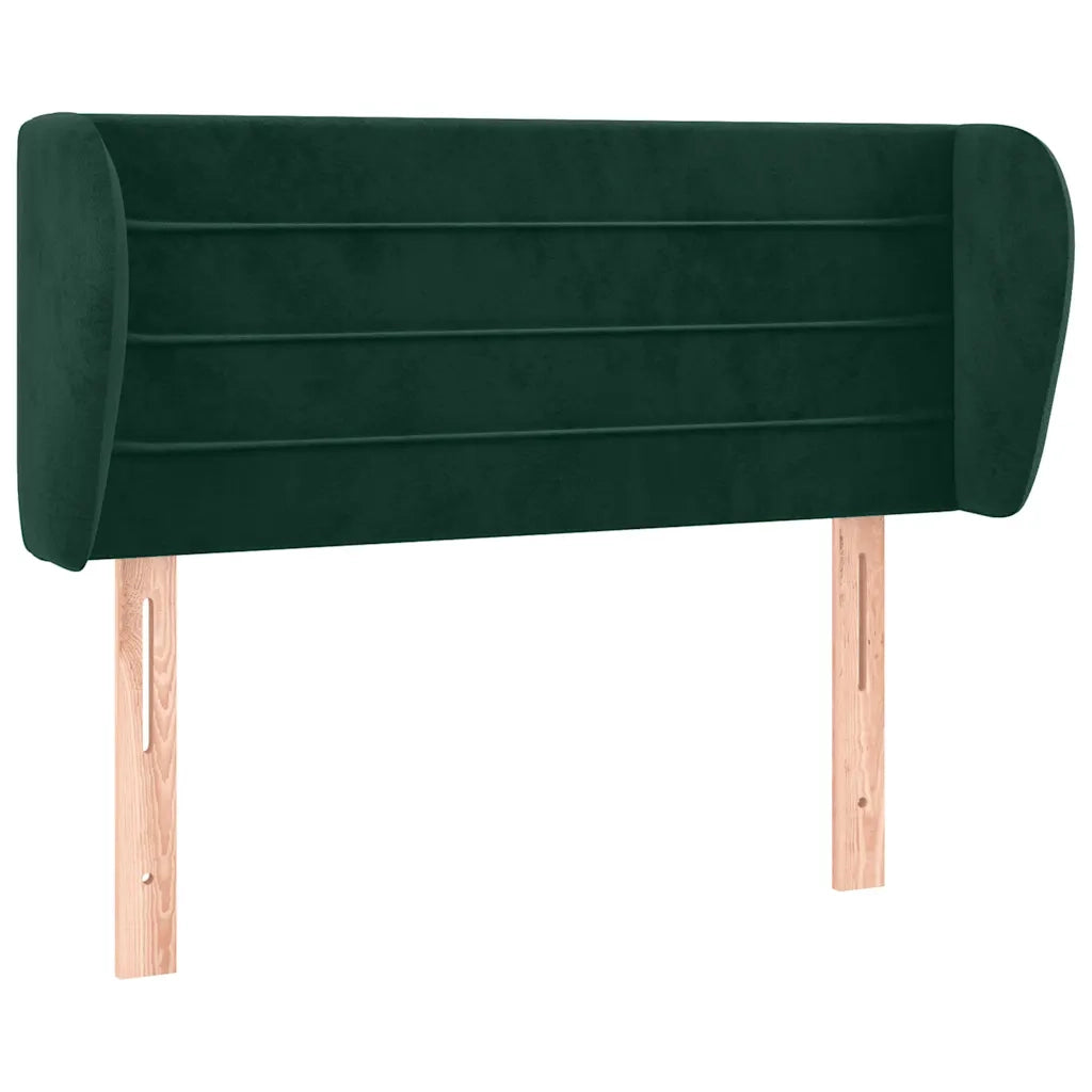 Testiera ad Orecchio Verde Scuro 103x23x78/88 cm in Velluto 3117329