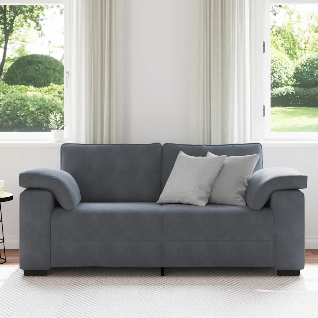 Divano Divanetto-Sofa Grigio Scuro 140 cm in Velluto 722292