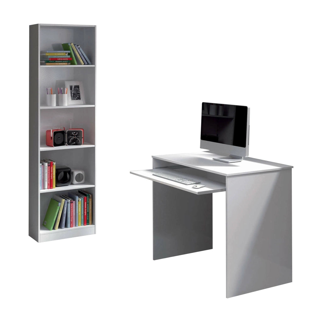 Gaggi, Composizione Camera da Letto Reversibile, 90x54x79h cm Bianco