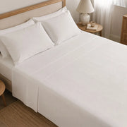 Sarisa, set Completo Letto Matrimoniale in Policotone, Bianco