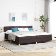 Letto a molle con cuscino Marrone Scuro 200 x 200 cm Tessuto 3339024