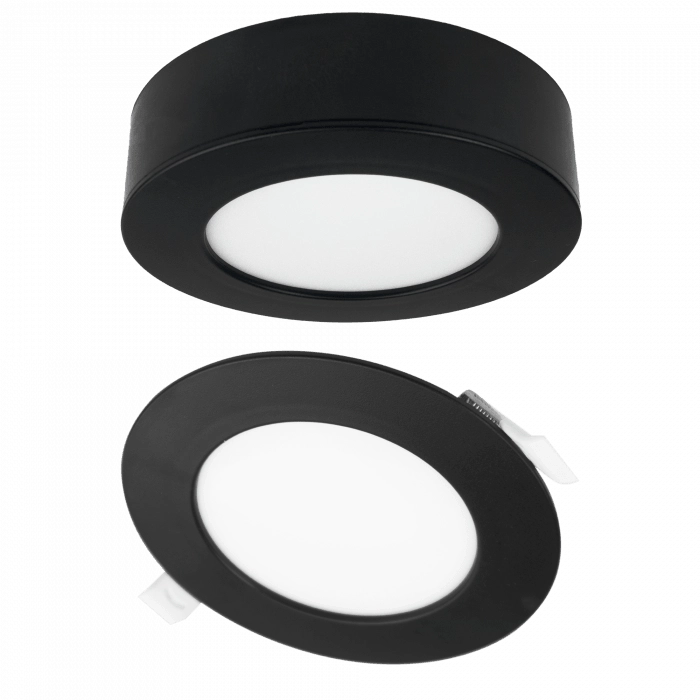 Downlight LED 6W CCT 2in1 nero rotondo Ecolight
