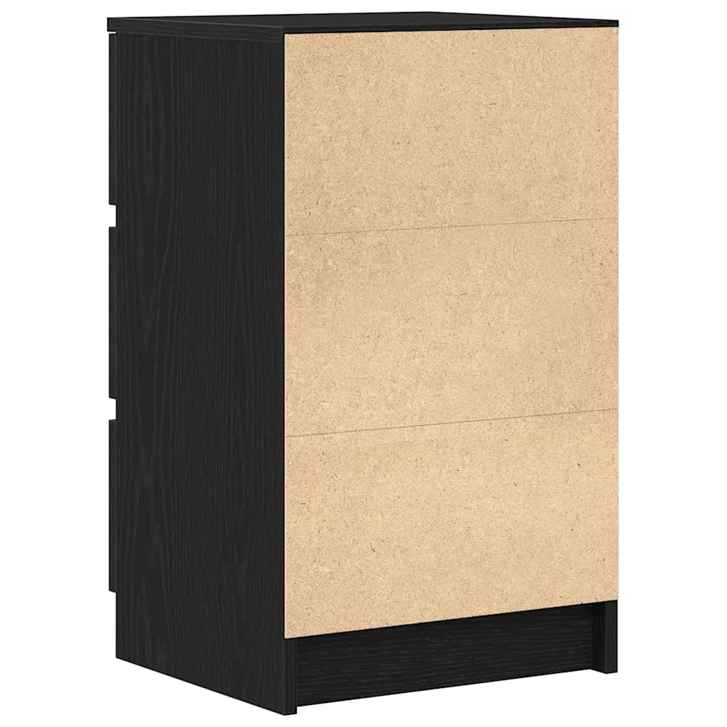 Comodini con 3 Cassetti 2 pz Nero 39x35x65 cm 861340