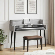 Scrivania studio Sonoma grigio 130 x 40 x 19,5 cm 8006681