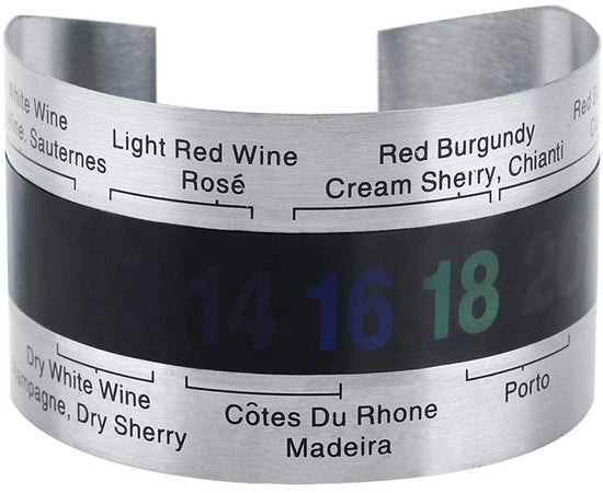 Termometro Digitale per Vino, Birra e Whisky - Display LCD - Misura Temperatura con Precisione - Portatile e Facile da Utilizzare - RVS.