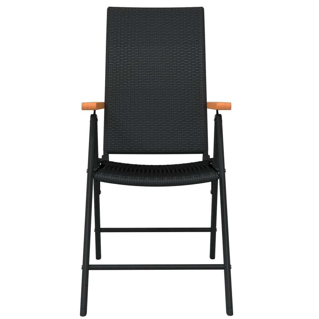Set da Pranzo per Giardino 9 pz con Cuscini Nero 3099124