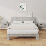 Comodini a Muro 2 pz-Set di 2 Tavolino da notte Grigio Cemento 34x30x20 cm
