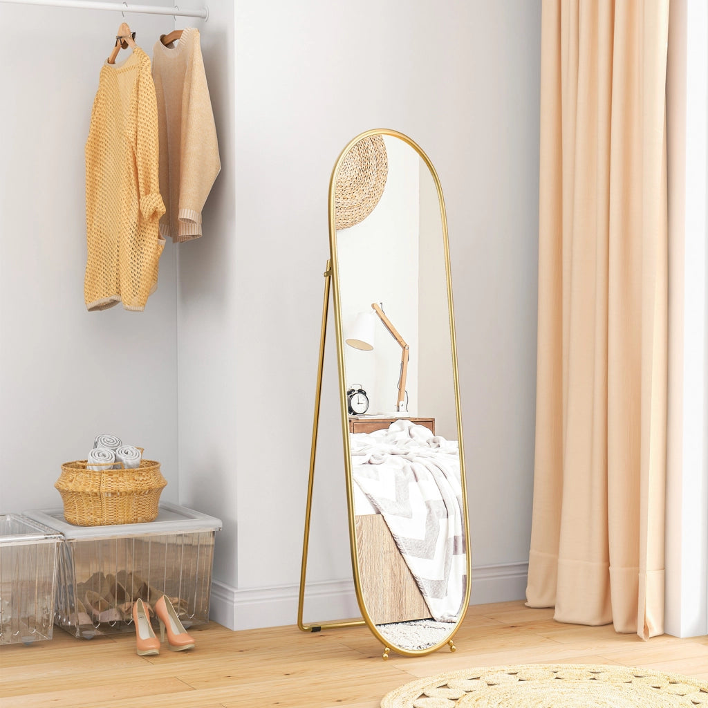 Specchio ovale freestanding ¨C Minimal ¨C 40x160cm colore oro