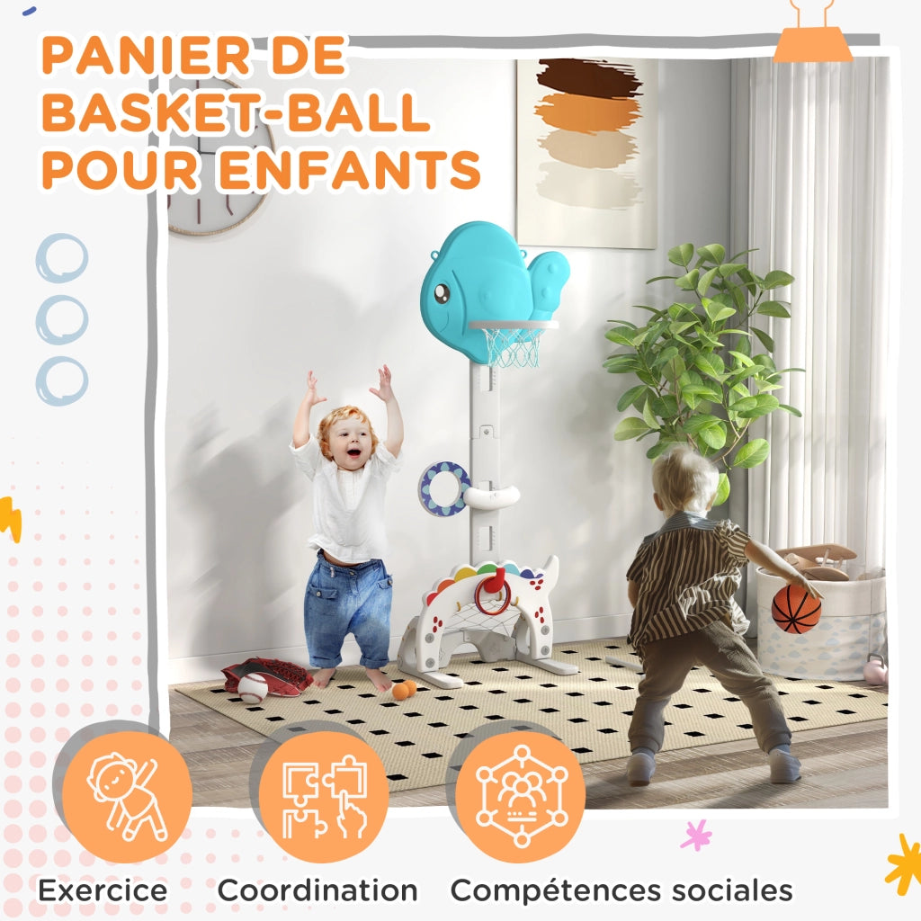 Casetta portagiochi multifunzione per bambini ¨C Minimal ¨C blu e gris