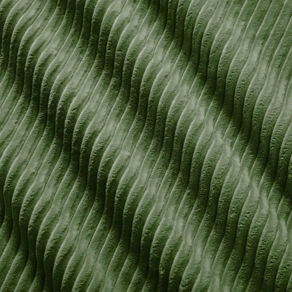 Divano 3 Posti in Velluto a Coste ¨C MINIMAL ¨C Verde, Modulare, Braccioli Ergonomici