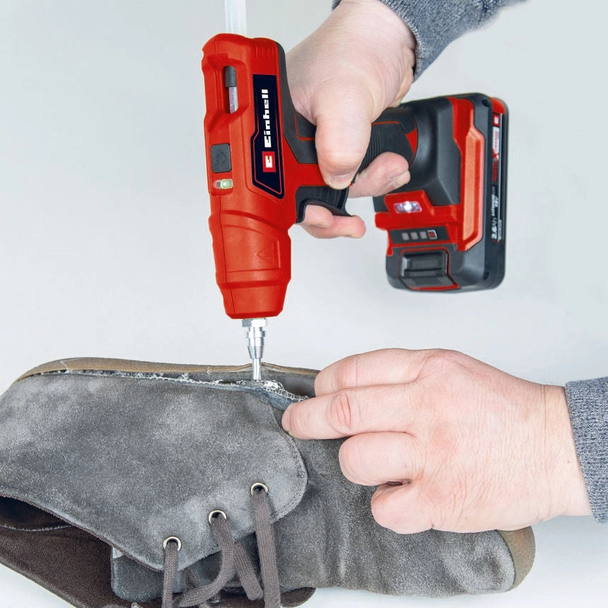 Einhell 4522200 TE-CG 18 Li Pistola per Colla a Caldo a Batteria 18V 170°C senza fili Power X-Change colore Nero Rosso