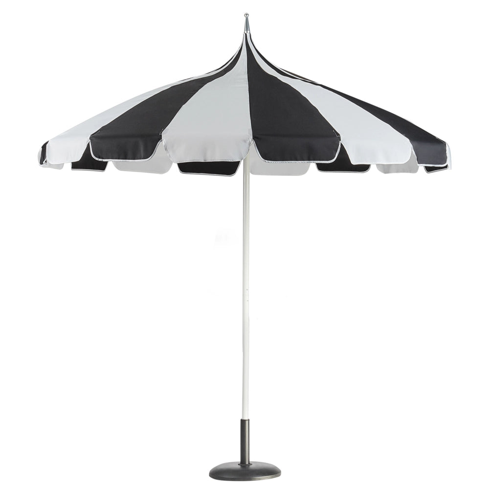 Ombrellone da giardino in tessuto poliestere blu con palo in alluminio nero e bianco ⌀ 245 cm Elegante e moderno