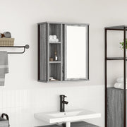Pensile da Bagno con Specchio-Mobile bagno con specchio Grigio Sonoma 50x21x60 cm