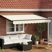 Cornice per Tenda Manuale con LED Crema e Antracite 3 x 2,5 m 3420801