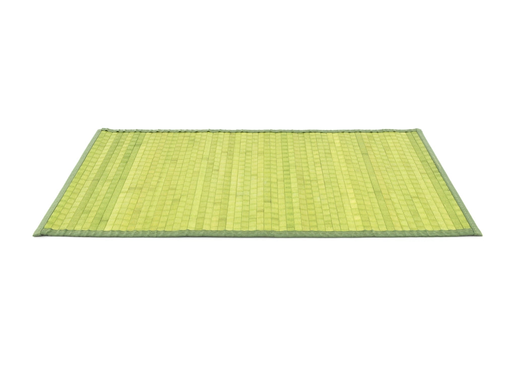 Tappeto Bamboo Antiscivolo In Tinta Unita Cucina Salotto - 55x95 - Verde