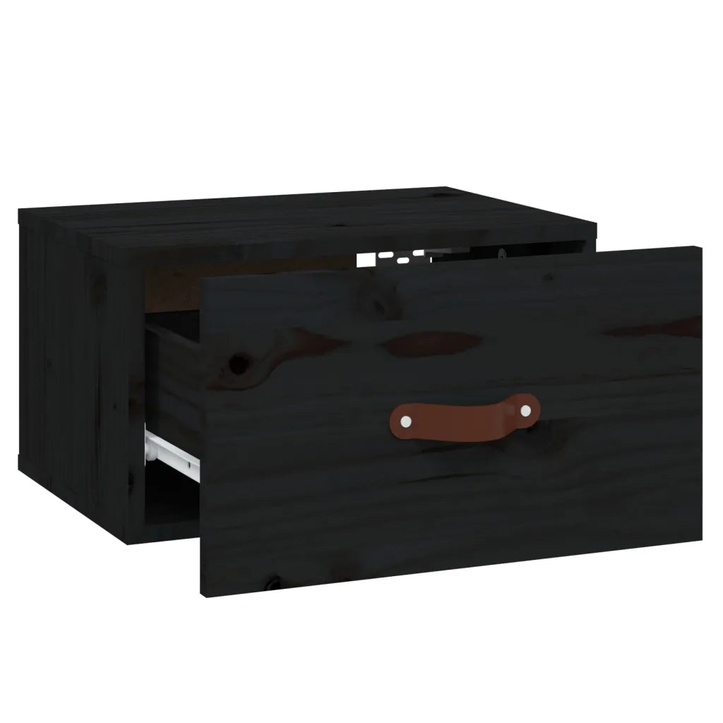 Comodini a Muro 2 pz Neri 40x29,5x22 cm 820995