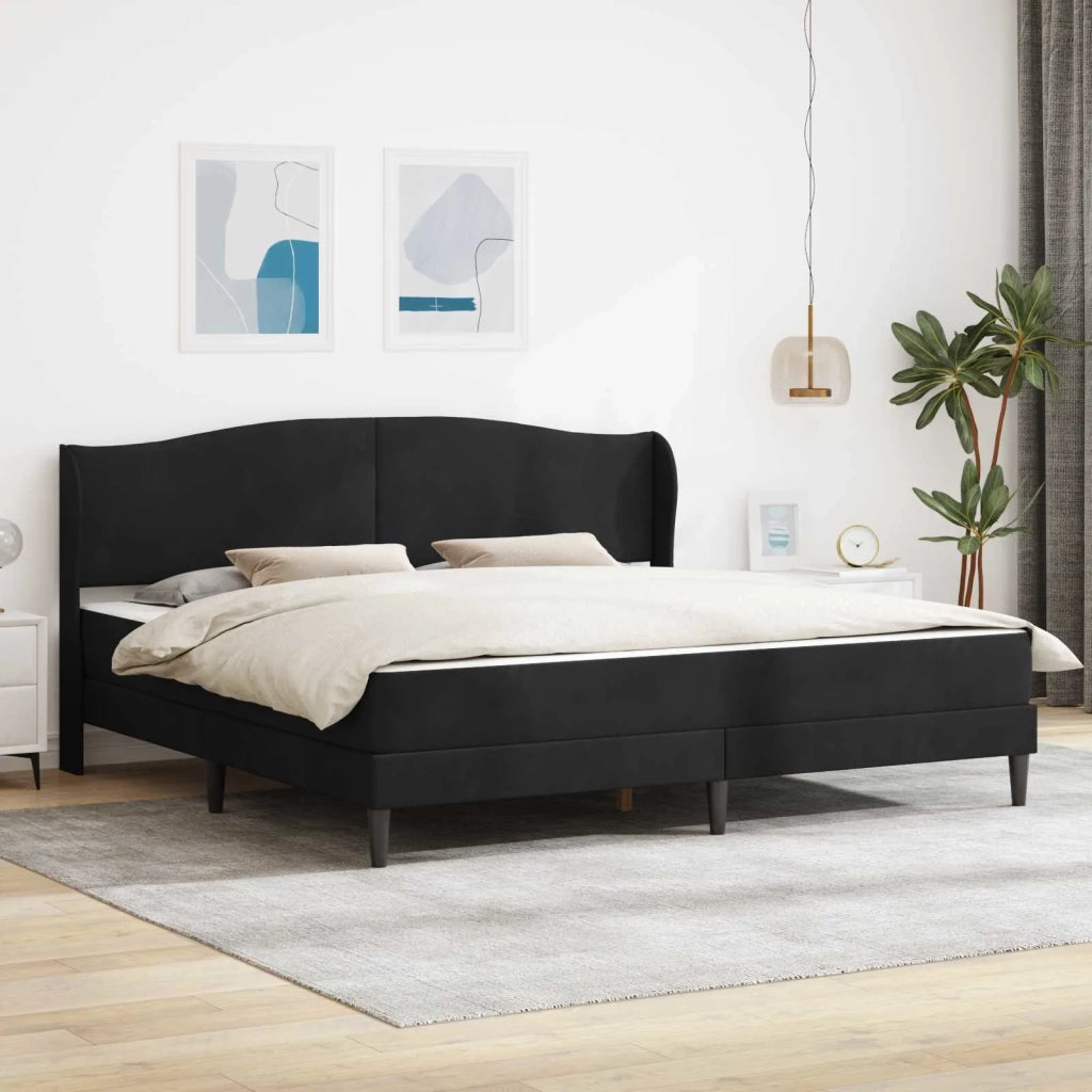 Struttura del letto con testiera Nero 180 x 200 cm Velluto 3415224