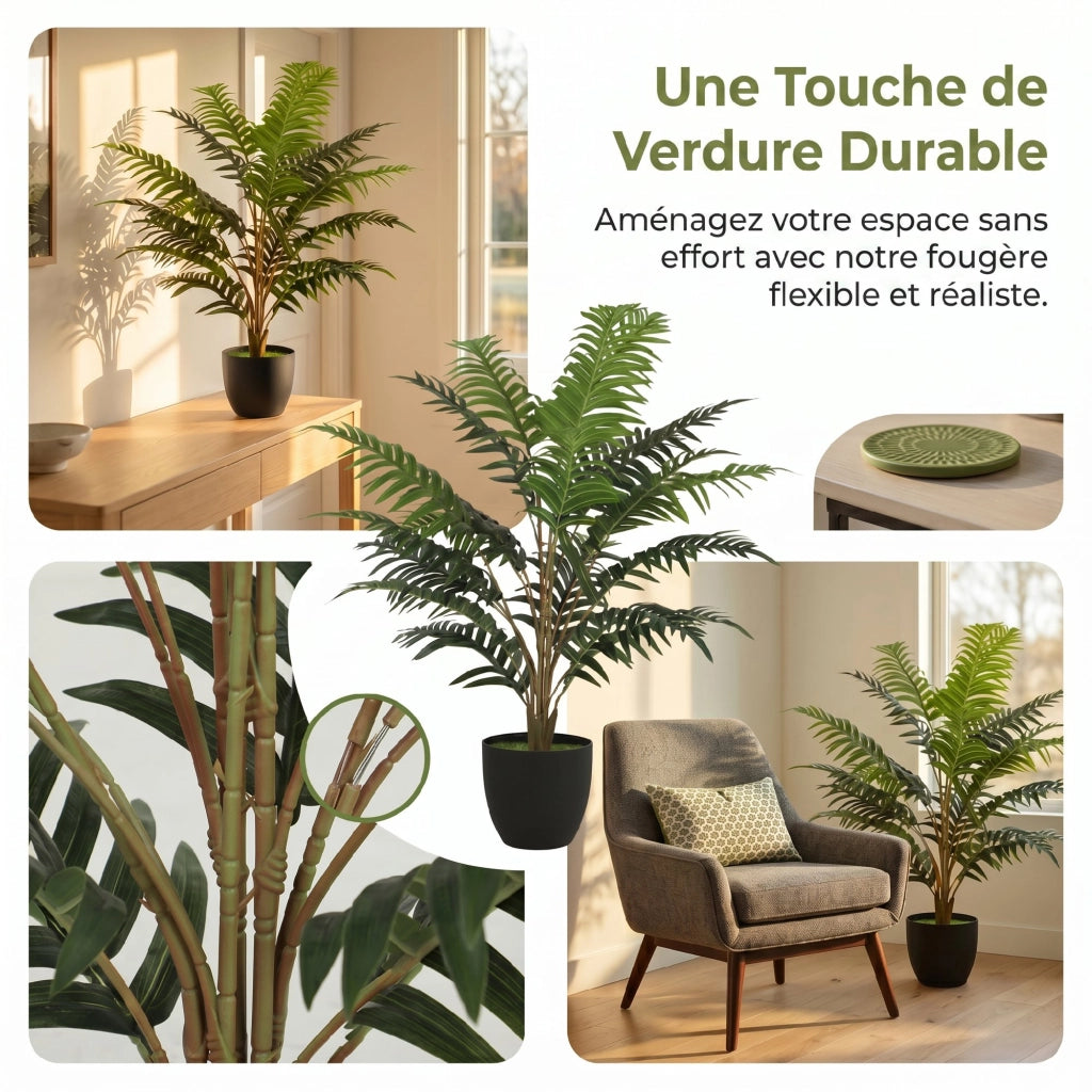 Pianta Artificiale Felce Albero ¨C Minimal ¨C 90 cm con Vaso