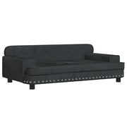 Cuccia per cani con cesto divano confortevole 90 x 53 x 30 cm velluto nero 02_0042998