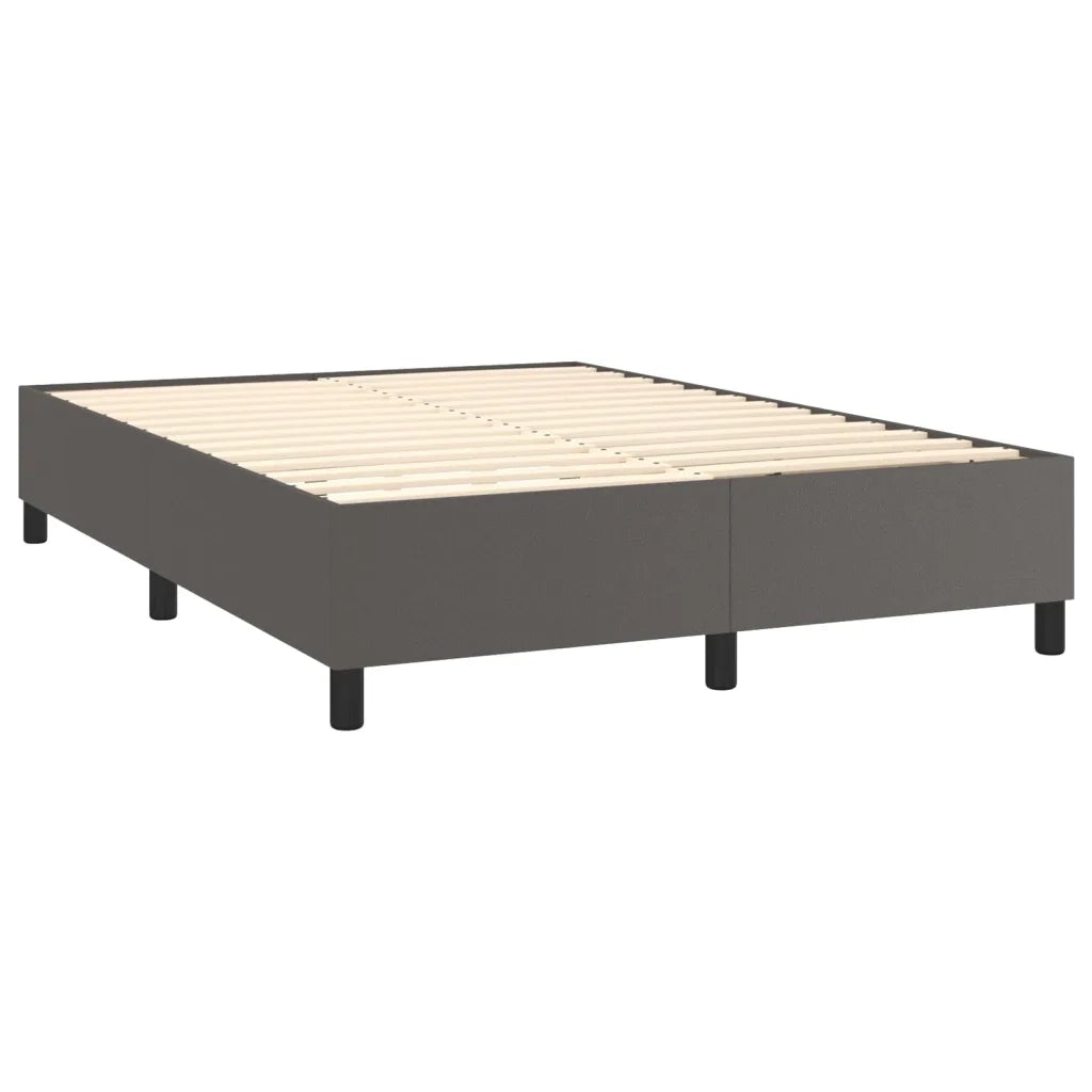 Struttura Letto a Rete a Molle Grigio 140x190 cm in Similpelle 3121045
