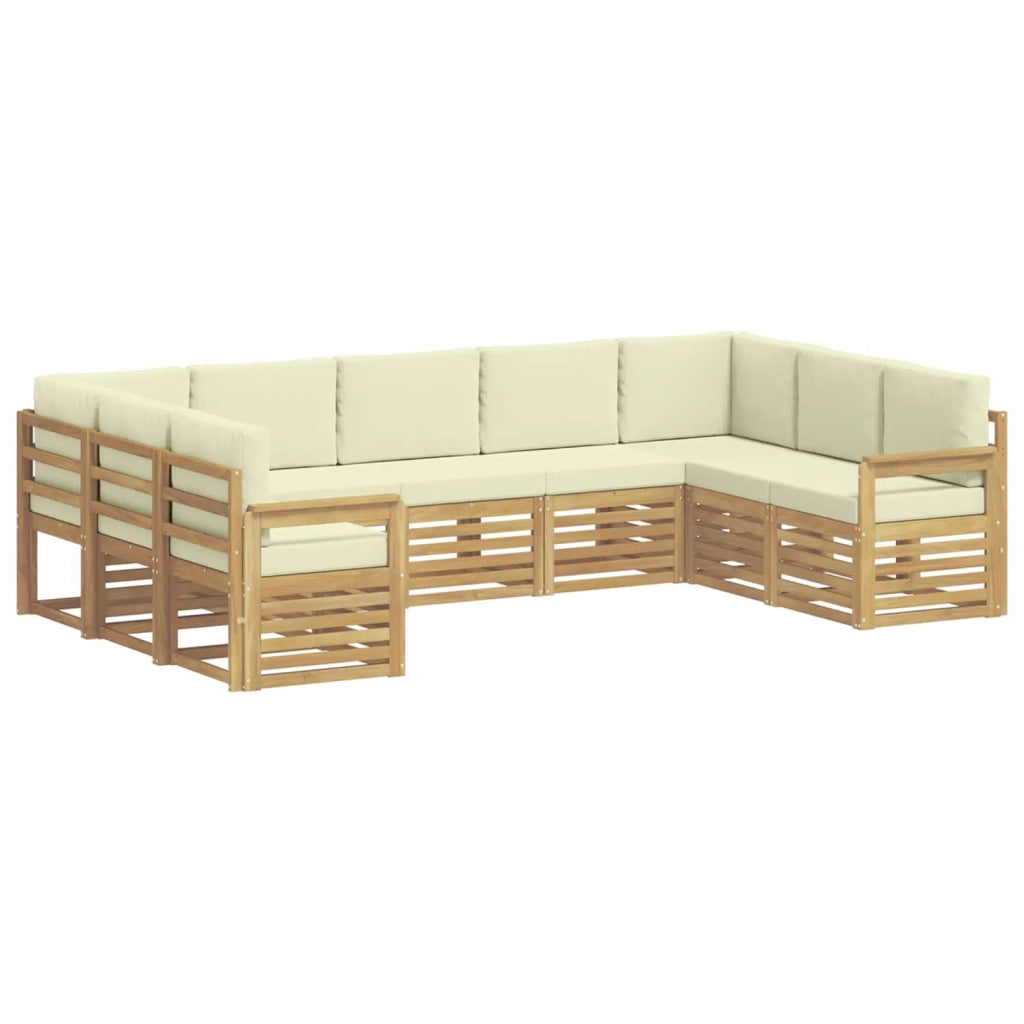Set di divani da esterno 7 pcs Bianco e Crema 3392490