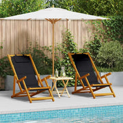 Sedia da spiaggia 2 pcs Marrone Legno di Acacia Massello 3325140