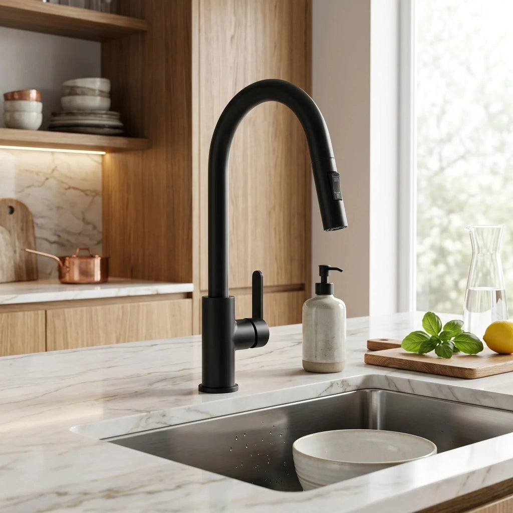 Rubinetto Da Cucina Rea Ontario Black
