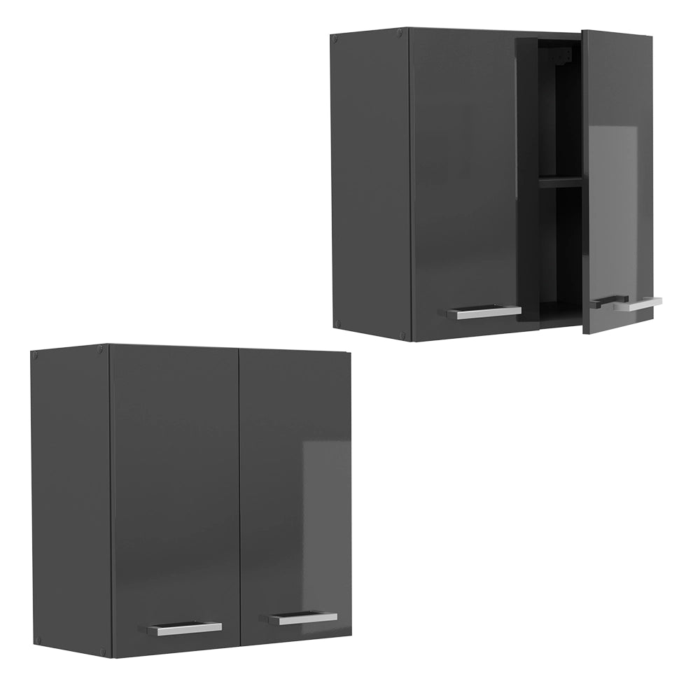 Pensile da cucina R-Line Antracite lucido/Antracite 60 cm Vicco