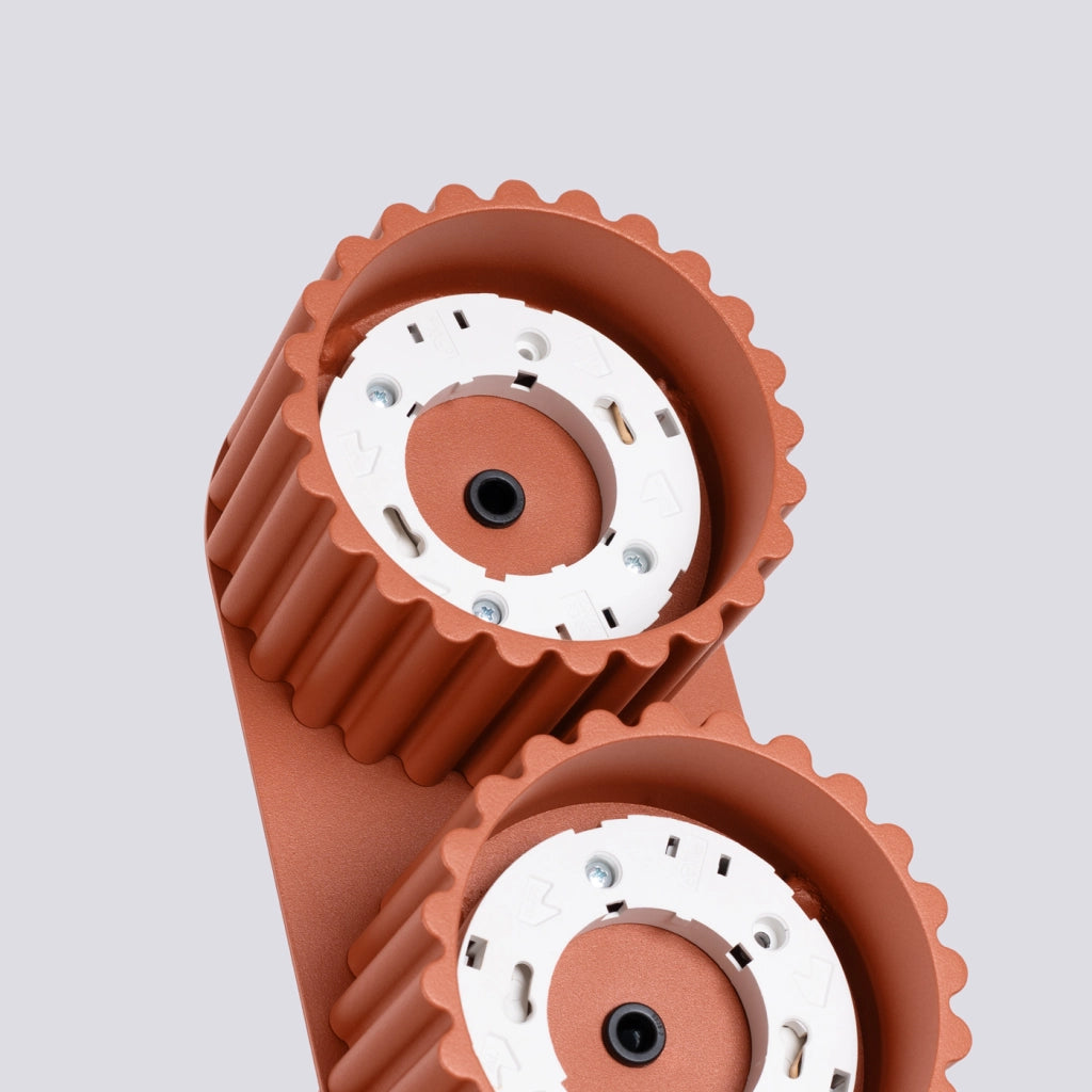 Lampada da soffitto AURA 2 rosso ocra Gx53