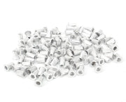Materiale di fissaggio - M4 - Viti a clip - In alluminio - 100 pezzi - Viti a clip - Ideali per piastre metalliche e tubi