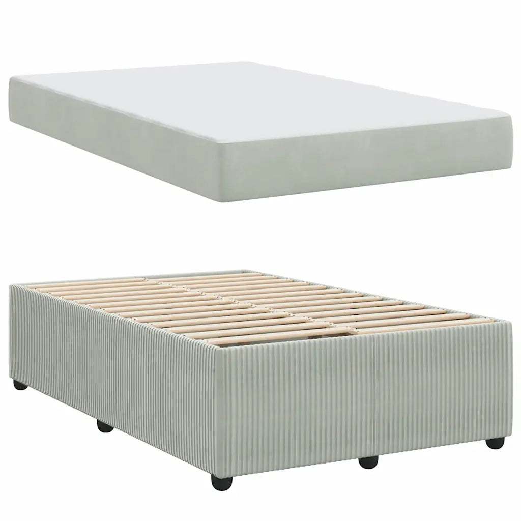 Letto matrimoniale | Letto per adulti | Struttura del letto Grigio chiaro 120 x 200 cm Tessuto