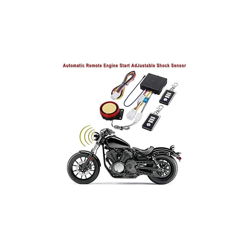 Trade Shop - Kit Antifurto Allarme Per Moto Universale Con Sirena Da 125db Code Telecomando -