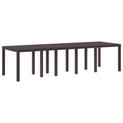 Tavolo da Giardino Marrone 300 x 100 x 73 cm polyrattan