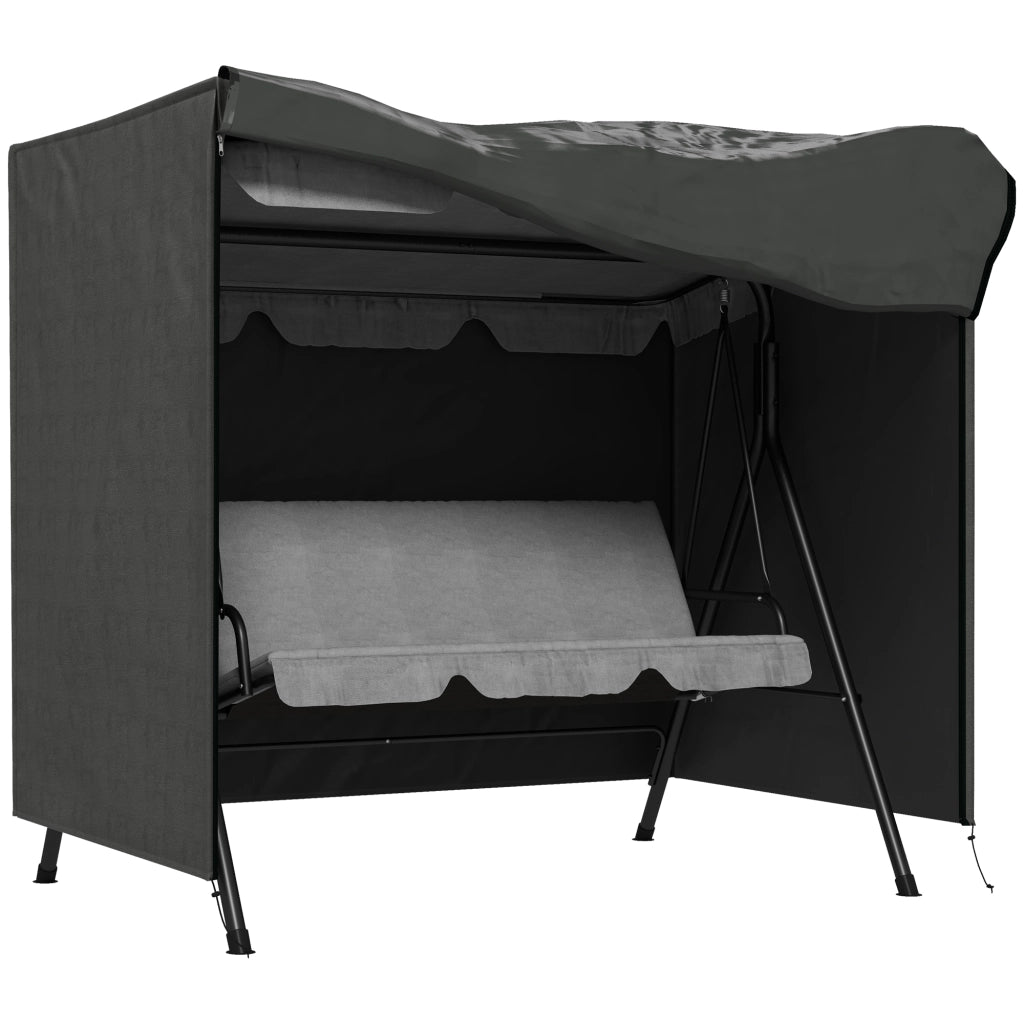 Copertura per Altalena da Giardino ¨C zephmum ¨C Grigio 177x114x152 cm