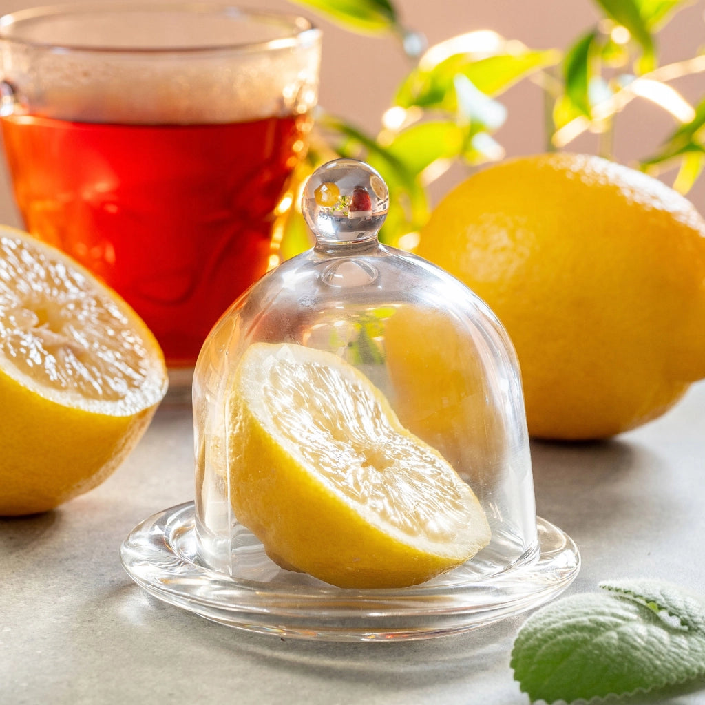 Contenitore per limoni in vetro KADAX con coperchio e organizer per limoni