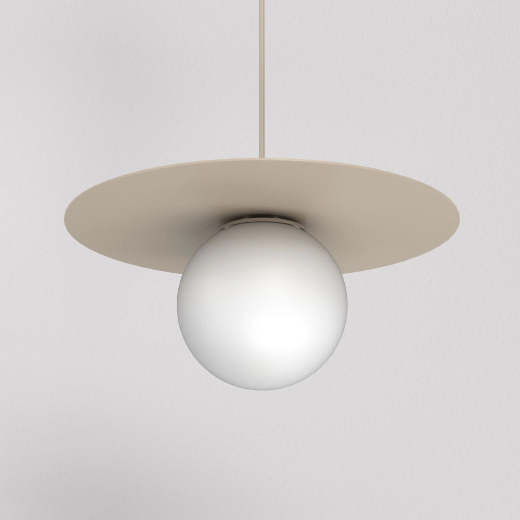 Lampada a sospensione sferica Flat 1xE27 beige Luminex