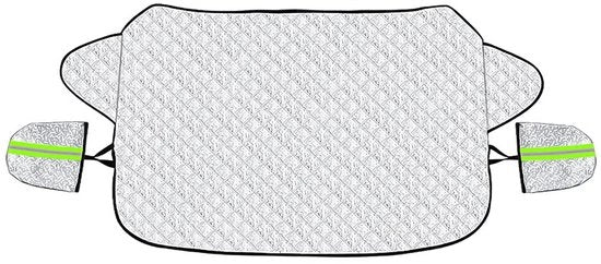 Protezione Antineve Leggera - Protezione Paraurti - Antigelo - Fissaggio Magnetico - Foglio di Alluminio - 147x100 cm - Kit di Pulizia Auto