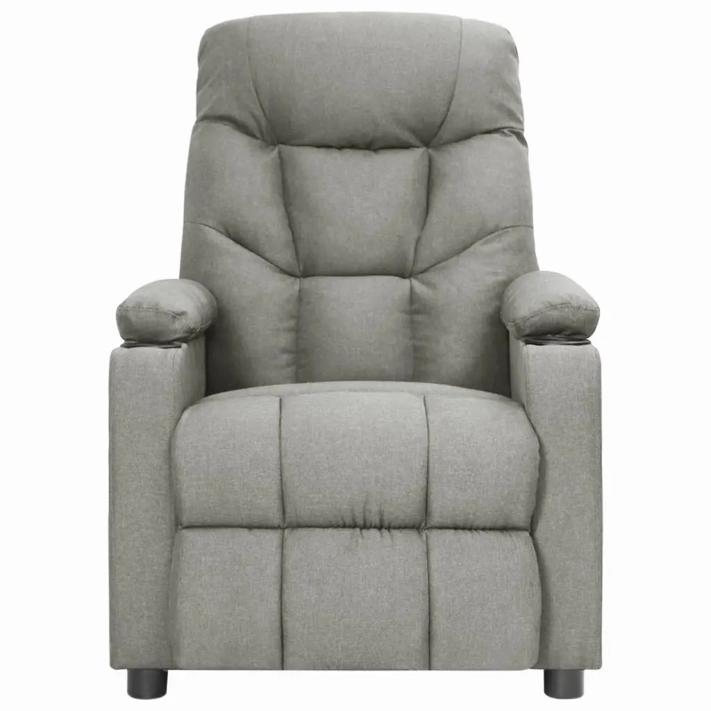Poltrona Reclinabile in Tessuto Grigio Chiaro 339082