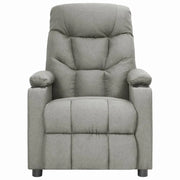 Poltrona Reclinabile in Tessuto Grigio Chiaro 339082